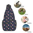 thumbnail image 6 of ZICANCN Crossbody Sling Bags for Women Men,Pink Yellow Floral Texture Casual Shoulder Backpacks for Travel Sport Climbing Runners Daypack, 6 of 9