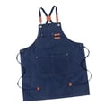thumbnail image 4 of Abbracc Canvas Apron Kitchen Apron Adjustable Heavy Duty for Men with Large Pockets Work Blue, 4 of 9