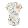 thumbnail image 5 of Fiudx Ofertas de La Semana Top Informal de Primavera y Verano de Manga Corta con Cuello En V para Mujer, 5 of 5