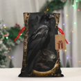 thumbnail image 5 of Naloa Gothic Raven Portrait Drawstring Christmas Bags, 3D Xmas Gift Bags, Christmas Wrapping Bags, Xmas Goodie Bags, Treat Pouch Bags, Party Favor Bags-Small, 5 of 9