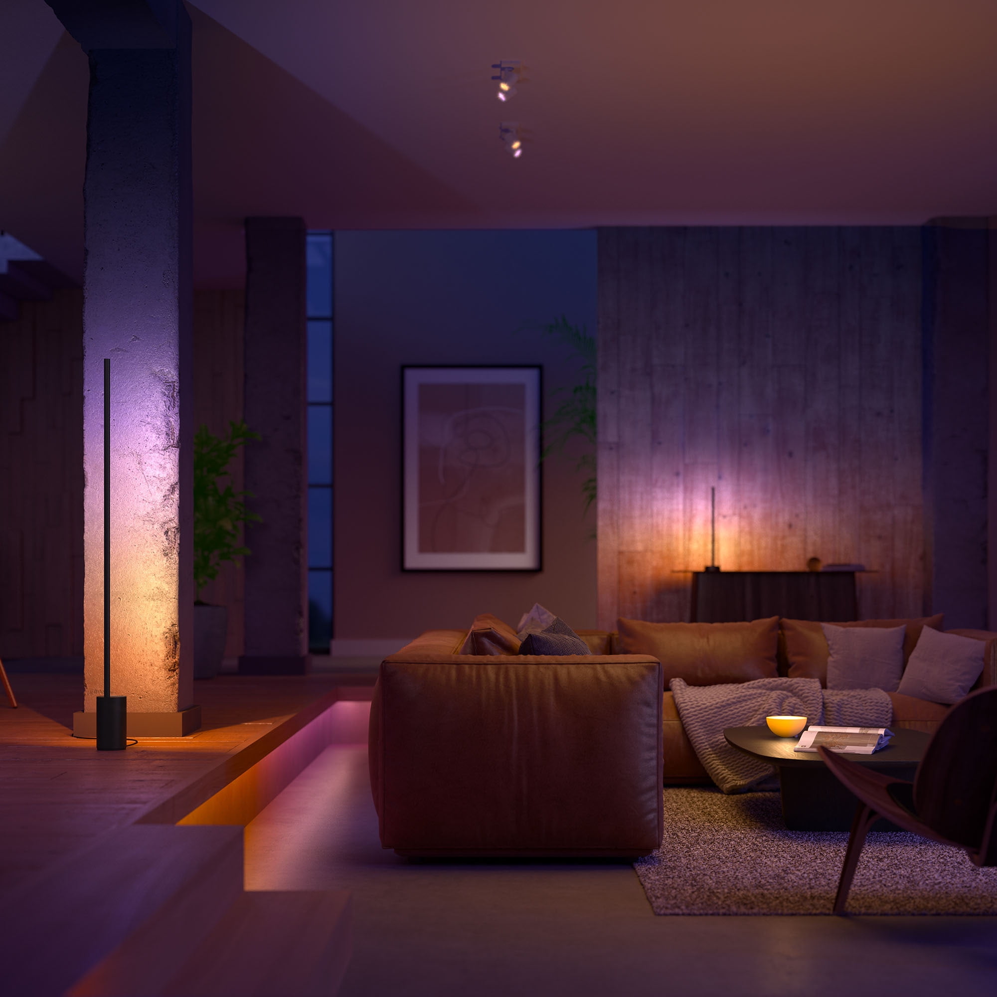 PHILIPS Hue White and color ambiance Signe LED floor lamp with