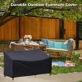 thumbnail image 5 of Outdoor Bench Cover, Waterproof Outdoor Patio Furniture Cover for 4-Seater Bench, Durable Oxford Cloth Garden Sofa Chair Cover, 5 of 8