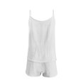 thumbnail image 6 of JFGHDG Women Sleeveless Pajama Set Summer Tank Top Pjs 2 Piece Lounge Set White L, 6 of 6