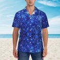 thumbnail image 2 of Susaid Blurred Star Snow Christmas Print Hawaiian Shirts for Men Women,Hawaiian Summer Short-Sleeve Casual Relaxed-Fit Button-Down,Large, 2 of 7