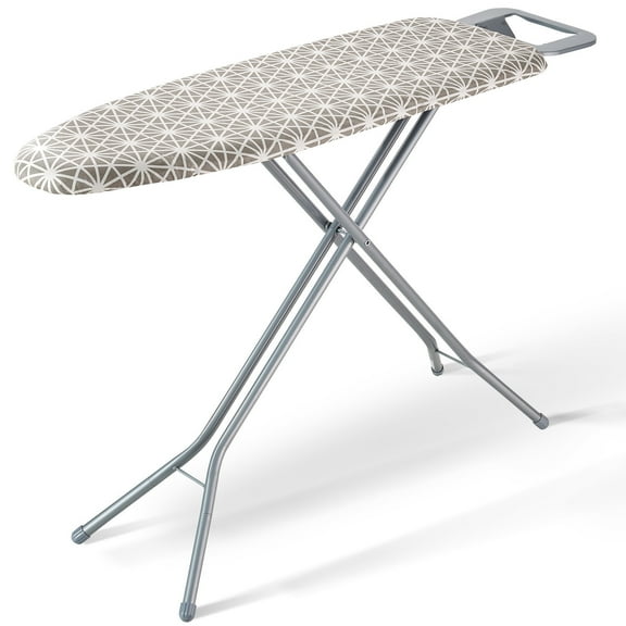 SLSRFD Ironing Board 51"x13" with 4-Layer Heat-Resistant Cover, Heavy Duty Foldable Iron Board with 7 Height Settings, Adjustable Ironing Table for Laundry Room & Closet