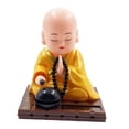 thumbnail image 4 of Little Monk Figurine Solar Powered Car Toy Car Decoration Nodding Head Dolls Bobble Head Toy Car Ornament Buddha Monks Statue for Home Decor L, 4 of 8