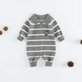 thumbnail image 6 of MEZZALL Baby Boys Long Sleeve O-Neck Bodysuit Cartoon Onesie Knit Romper Striped Gentleman Outfits Soft Comfortable Clothes For 0 18 Months Old. Holiday Toddler Clothing, 6 of 9