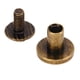thumbnail image 4 of Juego de 200 tornillos Chicago de 9,5x8mm, remaches de tornillo de cuero con revestimiento uniforme de latón duro y grueso para álbum de fotos, bronce, 4 of 12