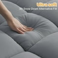 thumbnail image 3 of EMONIA 100% 400TC Mattress Topper Queen for Back Pain, 900G Mattress Pad Pillow Top, Quilted Fitted Mattress Protector Cover with 8-21" Deep Elastic Pocket, Soft Comfort Breathable (Light Gray,Queen), 3 of 9