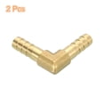thumbnail image 3 of Conector de codo en ángulo recto de latón de 2 piezas, acoplador de conector, accesorios de manguera de latón de 5/16" ID para conectar agua, combustible, aire, mangueras de aceite, 3 of 7