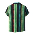 thumbnail image 3 of Niuer Men Striped Short Sleeve Shirts Button Down Loose Tops Summer Casual Aloha Hawaiian Beach Shirts, 3 of 5