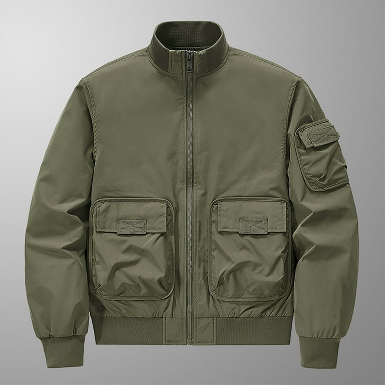 JUUYY Men's Bomber Jackets Fall Winter Cotton Zip Up JUUYY Men's Bomber Jackets Fall Winter Cotton Zip Up
