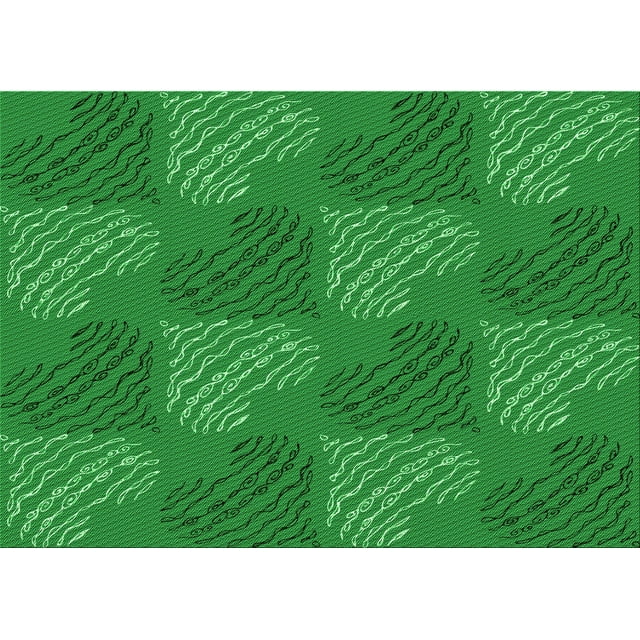 Ahgly Tapis Rectangulaire Lavable en Machine Vert Transitionnel, 8 Pieds x 10 Pieds