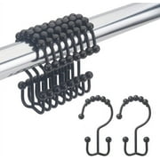 SHOP 'n SAVE Black Metal Shower Curtain Hooks 12 Count