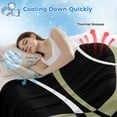 thumbnail image 3 of Black Geometric Cooling Blanket,Lightweight Breathable Summer Throw Blanket with Double Sided Cold Effect,Modern Sage Green White Striped Art Picnic Blankets Bed Sheet for Hot Sleepers 40"x60", 3 of 8