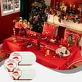 thumbnail image 4 of Penkiiy Christmas Party Decor Supplies Red Christmas Dinnerware Set Christmas Theme Disposable Party Plates and Napkins Cups,Tablecloth for Merry Christmas Party Indoor Outdoor Decor, 4 of 7