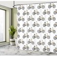 thumbnail image 5 of Ambesonne Cartoon Shower Curtain, Yellow Bicycle Pattern, 69"Wx70"L, Mustard Black, 5 of 5