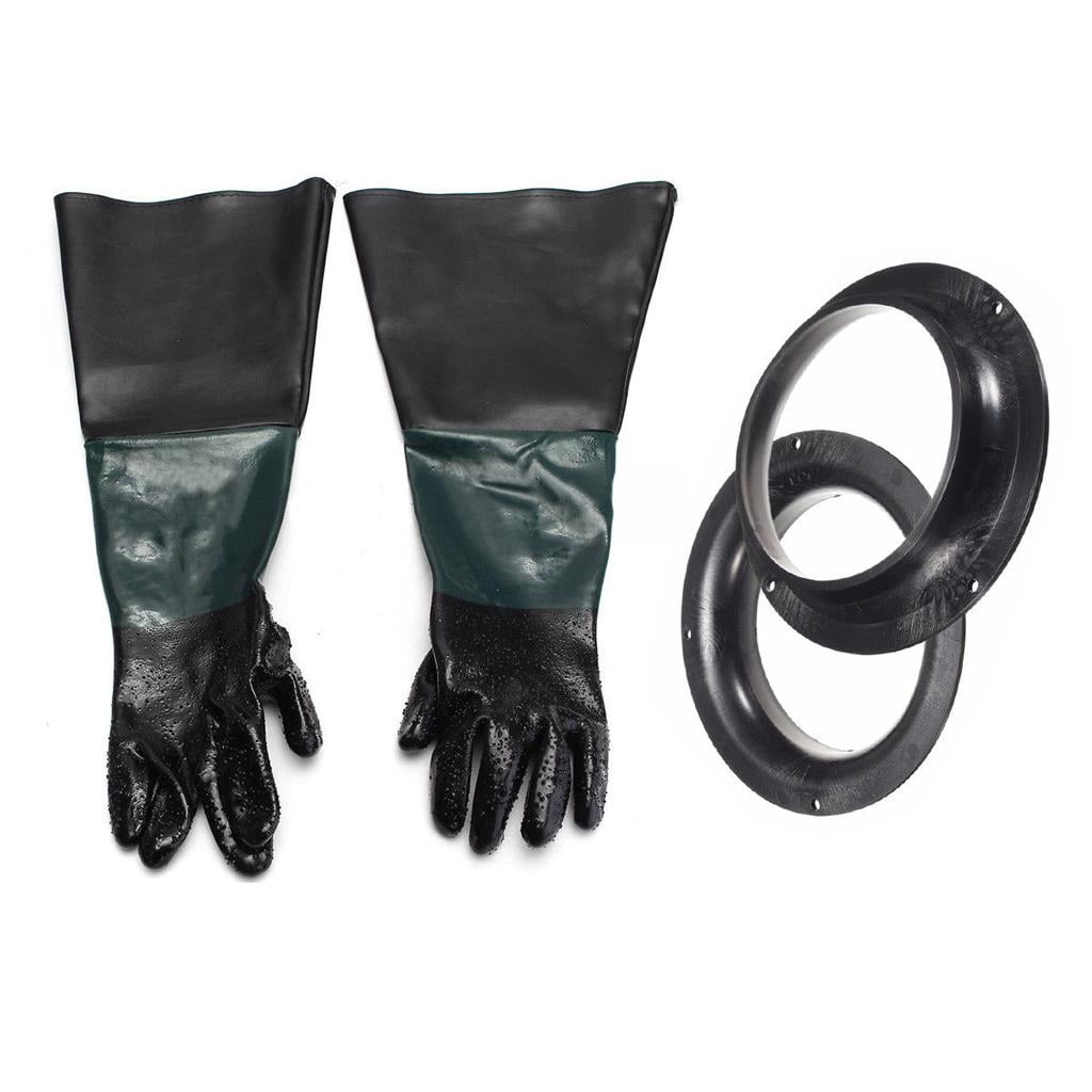 2Pair of Gloves Holder Set PVC 24" Long Durable for Sand Blasting Cabinet 