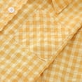 thumbnail image 4 of Gibobby Playera Termica Para Niños Primavera otoño niños pequeños niñas camisa de manga larga estampado a cuadros camisa Tops prendas de vestir para niños ropa(Amarillo, 4-5 Años), 4 of 5