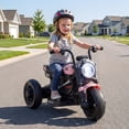 thumbnail image 2 of Gymax 6V Kids Motorcycle w/Song Story LED Headlights Accelerator Pedal & 3 Wheels Pink, 2 of 10