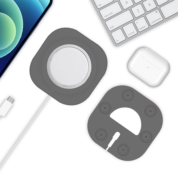 Soporte de cargador inalámbrico Cubierta protectora a prueba de polvo para iPhone 14 13 12 Pro Max JShteea El nuevo