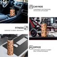 thumbnail image 3 of Leopard Print Insulated Stainless Steel Water Bottle with Straw & Cleaning Brush – 18 Oz | Leakproof, BPA-Free, 304 Stainless Steel, Wide Mouth, Travel Mug for Car, Gym, Office, 3 of 5