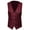 Red, variant on Plus Size Formal Men Solid Color Suit Vest Single Breasted Business Waistcoat