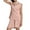 Pink, variant on UVN Summer Two Piece Outfits Set for Women Short Set Half Zip Sleeveless Sweatsuits Ladies Lounge Tracksuit