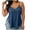 AA-Navy, variant on Women's V-Neck Camisole Loose Solid Color Side Slits Tank Tops Summer Sleeveless Spaghetti Strap Basic Cami Navy L