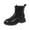 Black, variant on Puntoco Kids Girls' Boots Children's Boots Outdoor Boots Girls' Plush Short Boots Boys' boots Winter Snow Boots for Kids Orange 2.5(37)