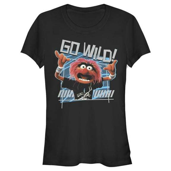 Junior's The Muppets Go Wild! Graphic Tee Black X Large