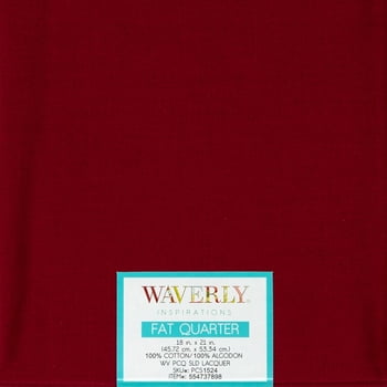 Waverly Inspirations 18" x 21" 100% Cotton  Quarter Solid Lacquer Print Quilting & Craft Fabric, 1 Each