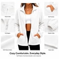 thumbnail image 3 of Zip up Sweatshirt Women Soft Lightweight Full Zipper Fleece Jackets No Hood Casual Loose Long Sleeve Fall Sweatshirt with Side Pockets, Xxl, 3 of 7
