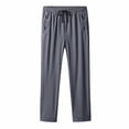thumbnail image 6 of Inglocry Comfy Pants Elastic Drawstring Waist for Women Over 50,Stretch Active - Women's Ultra Stretch Ice Silk Comfort Casual Pants with Zipper Pocket Dark Gray L, 6 of 6