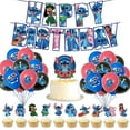 thumbnail image 2 of Decoraciones para fiesta de cumpleaños de Lilo Stitch, globos de Stitch, vajilla desechable, plato, servilleta, telón de fondo para suministros de fiesta para niños, 2 of 5