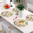 thumbnail image 6 of Ryvnso Bee Honey and Daisy Flowers Round Plate Mats Dining Table Placemat Set of 4 for Holiday Decoration, 6 of 7
