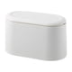 thumbnail image 3 of Blanco: 1 pieza Papelera con tapa a presión Papelera de mesa Papelera pequeña Papelera de mesa pequeña Papelera adecuada para cocina, baño, oficina, cama, desodorante, 3 of 4