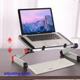 thumbnail image 3 of Aluminum Alloy Laptop Portable Foldable Adjustable Laptop Desk Computer Table Stand Tray Notebook PC Folding Desk Table Enlarge white, 3 of 5