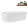 thumbnail image 4 of 67" Streamline G-71-286-PBR Soaking Glossy White Freestanding Tub and Tray With Internal Drain in Polished Brass, 4 of 20