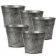 thumbnail image 1 of Set de 5 Cubos de Metal Galvanizado Briful de Estilo Rústico para Granjas, 1 of 5