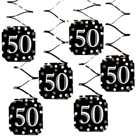 Adult 50th Birthday Gold Birthday Party Hanging Decorations