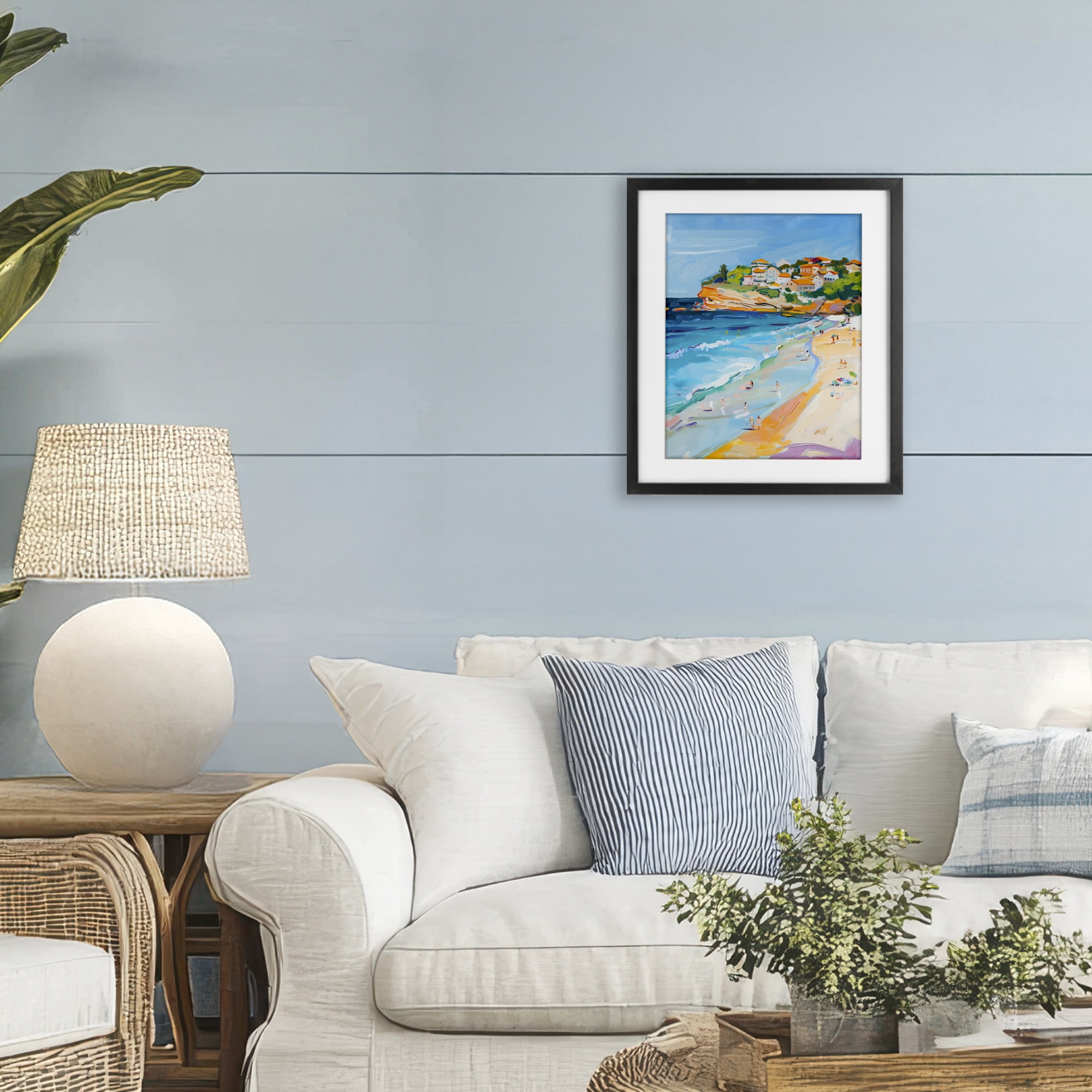 Stupell Industries Bondi Beach Cove Black Framed Print Under Glass, design by The Prints Vibe