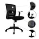 thumbnail image 2 of Mundo In Silla Negra de Oficina Bilbao Forrada de Tela Tipo Mesh Mundo In Home Office, 2 of 3
