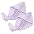 thumbnail image 1 of Juego de 2 toallas para el cabello, toalla para el cabello de terciopelo coral, toalla para el cabello seco con botón, gorro para el cabello seco, gorro de baño, 1 of 6