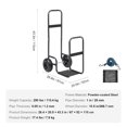thumbnail image 2 of Firewood Log Cart, 250 lbs Load Capacity, Outdoor and Indoor Wood Rack Storage Mover with Pneumatic Rubber Wheels, Heavy Duty Steel Dolly Hauler, Firewood Carrier for Fireplace, Fire Pit, Black, 2 of 5