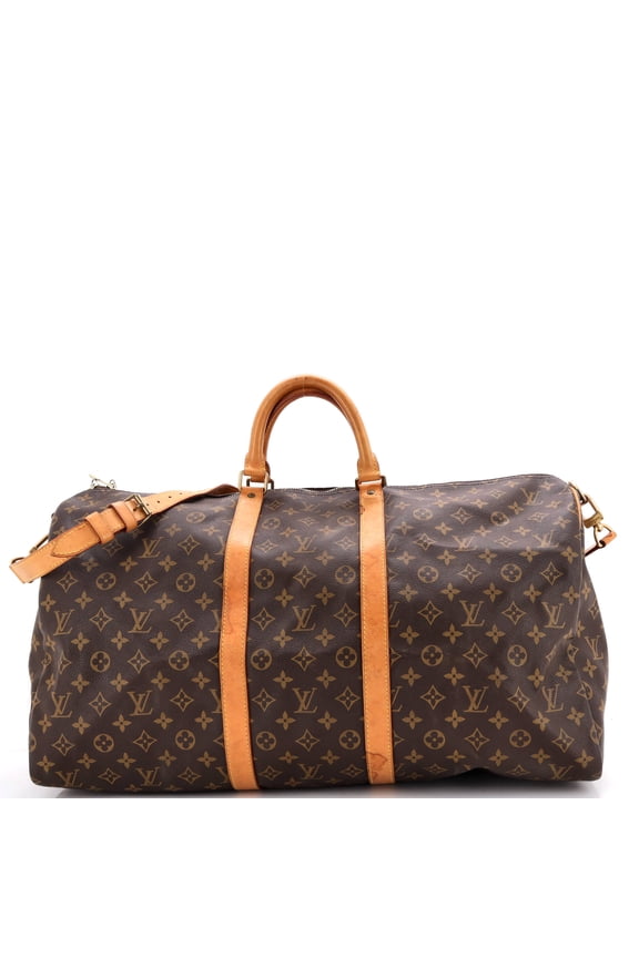 Pre-Owned Keepall Bandouliere Bag Monogram Canvas 55 By Rebag