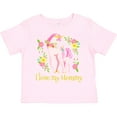 thumbnail image 3 of Inktastic I Love My Mommy Unicorn with Pink and Yellow Flowers Boys or Girls Toddler T-Shirt, 3 of 5
