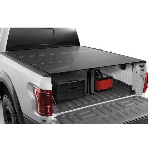 Weathertech Housse de Tonnelle 8HF020075 Alliage; Pliable Rigide; Profil Bas; 2 Plis/3 Panneaux; Non Articulée à l'Avant; Noir Mat; Alliage d'Aluminium; Verrouillable avec Poignée de Hayon