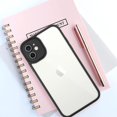 thumbnail image 6 of for iPhone 11 Case Sparkly Diamond Crystal Metal Bling Camera Lens Cover Back Clear & Matte Bumper Silicone Shockproof Protective Case + Screen Protector for Girls and Women -Black, 6 of 6