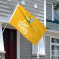 thumbnail image 6 of Bee Happy Flag 3x5 Ft Outdoor Indoor With Grommet Garden Yard Banner Decorative Sign, 6 of 6